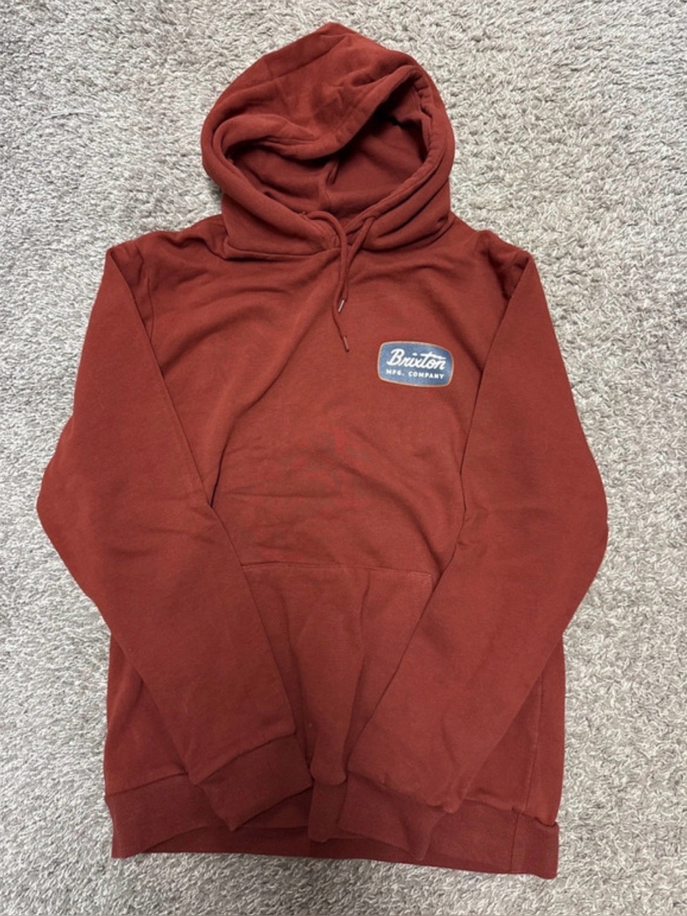 EUC Men’s Brixton Hoodie, Burgundy, Size S